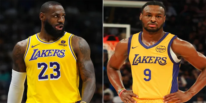 LeBron James dan Bronny James Bersama di Los Angeles Lakers